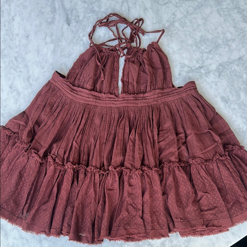 Free People 100 degrees backless Mini Dress NWT xs